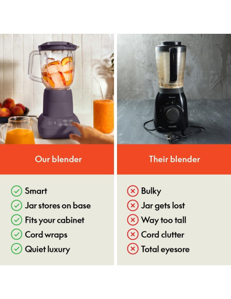 Licuadora BELLA 10 Velocidades 1.42L Acero Inoxidable Ciruela