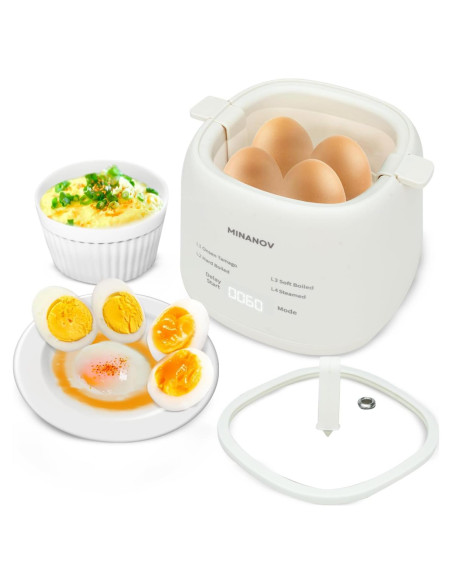 Cocedor de Huevos Eléctrico MINANOV 0.5L con Alarma