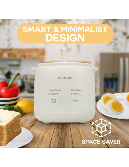 Cocedor de Huevos Eléctrico MINANOV 0.5L con Alarma