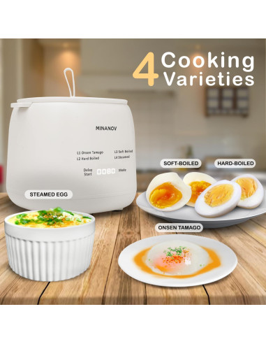 Cocedor de Huevos Eléctrico MINANOV 0.5L con Alarma