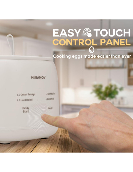 Cocedor de Huevos Eléctrico MINANOV 0.5L con Alarma