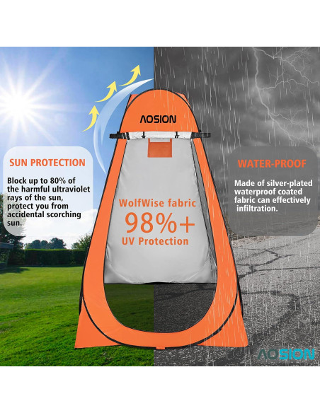Carpa de Privacidad AOSION AO-ZP para Ducha y Camping 4 Personas