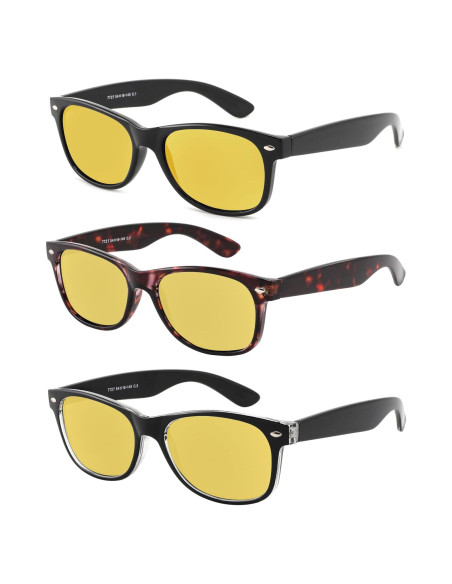 Gafas de Conducir de Noche Yogo Vision - Paquete de 3 Unisex