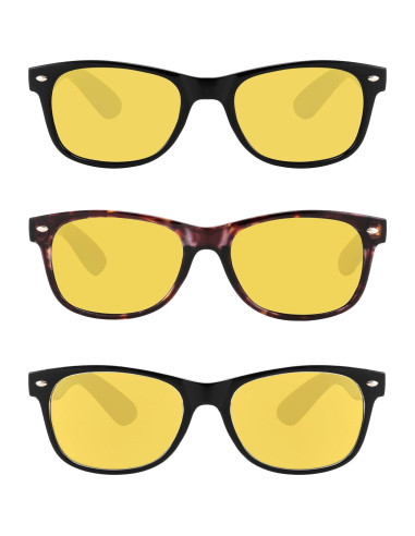 Gafas de Conducir de Noche Yogo Vision - Paquete de 3 Unisex