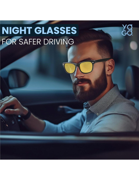 Gafas de Conducir de Noche Yogo Vision - Paquete de 3 Unisex