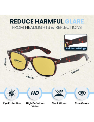 Gafas de Conducir de Noche Yogo Vision - Paquete de 3 Unisex