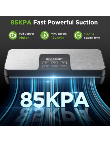 Máquina Selladora al Vacío Spacekey VS8861 110W Plata