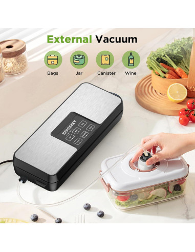 Máquina Selladora al Vacío Spacekey VS8861 110W Plata