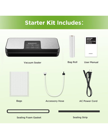 Máquina Selladora al Vacío Spacekey VS8861 110W Plata