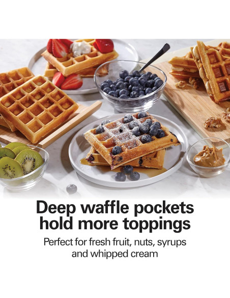 Waffle Maker Hamilton Beach 26020 Antiadherente 4 Mini Waffles