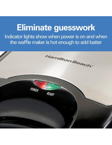Waffle Maker Hamilton Beach 26020 Antiadherente 4 Mini Waffles