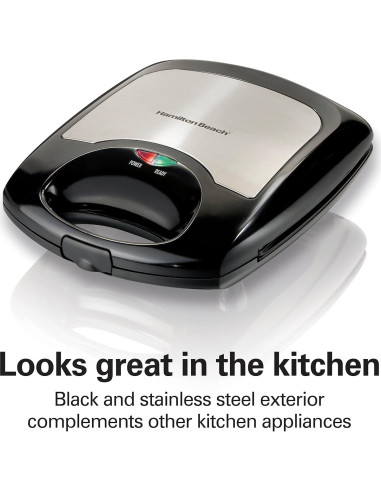 Waffle Maker Hamilton Beach 26020 Antiadherente 4 Mini Waffles