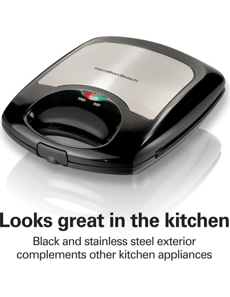 Waffle Maker Hamilton Beach 26020 Antiadherente 4 Mini Waffles