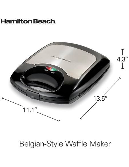 Waffle Maker Hamilton Beach 26020 Antiadherente 4 Mini Waffles
