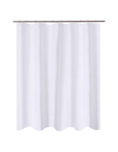 Cortina de Ducha N&Y HOME 152x163 cm Blanca con Ojetes