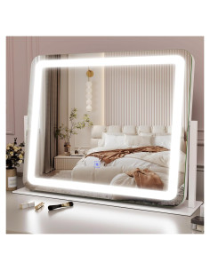 Espejo de tocador iluminado ROLOVE 55,88x48,26 cm LED 3 modos