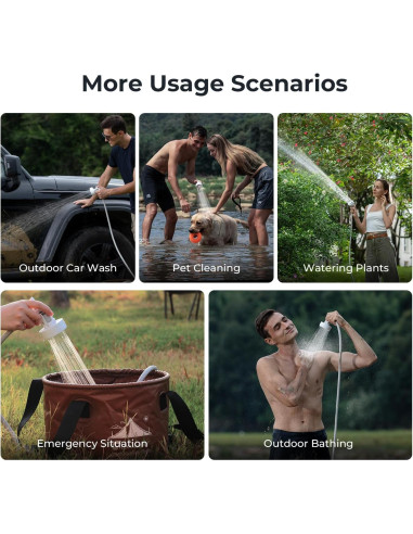 Ducha Portátil FLEXTAILGEAR MAX Recargable para Camping