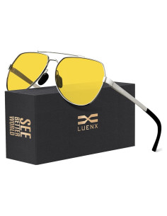 Gafas de sol LUENX Aviador Polarizadas UV400 Amarillo
