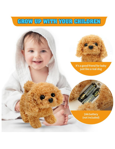 Peluche Perro Interactivo KSABVAIA - Camina y Ladra