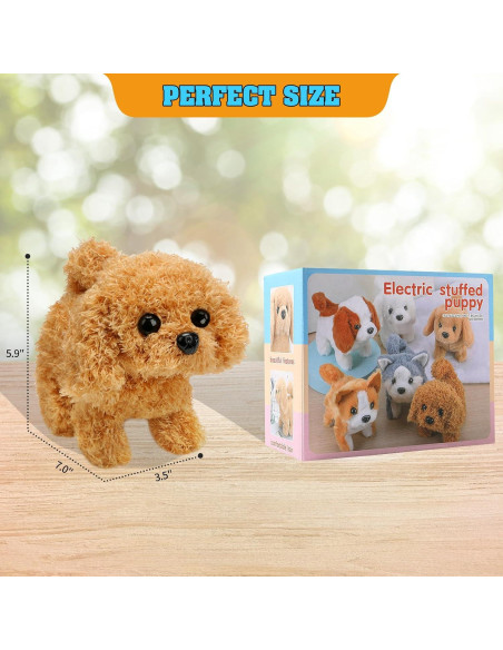 Peluche Perro Interactivo KSABVAIA - Camina y Ladra