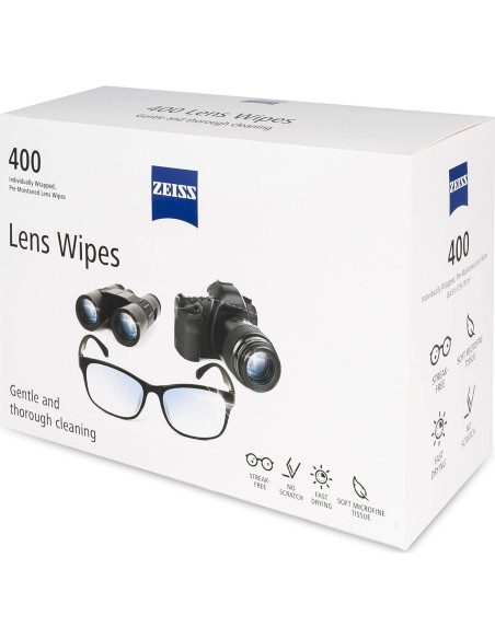 Toallitas de Alcohol ZEISS 400 Unidades para Gafas