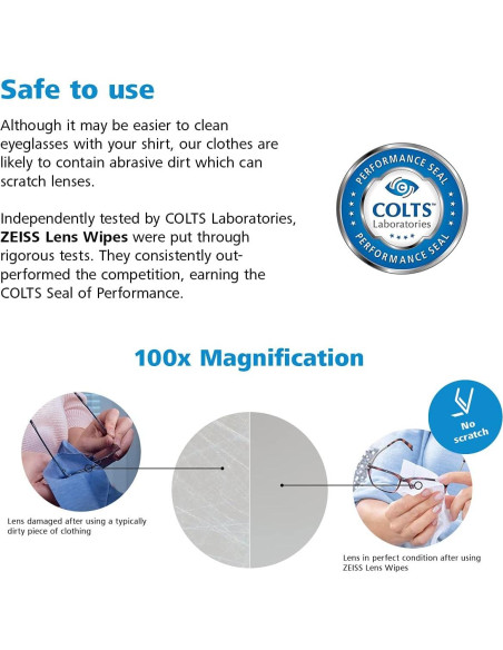 Toallitas de Alcohol ZEISS 400 Unidades para Gafas