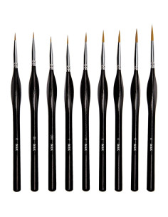 Juego de 9 Pinceles de Detalle Fino AIEX para Pintura 2