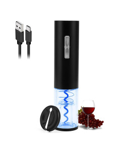 COKUNST Abridor de Vino Eléctrico Recargable con Luz LED