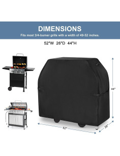 Funda para Parrilla EVLIQUIL 132 cm Resistente al Agua 2