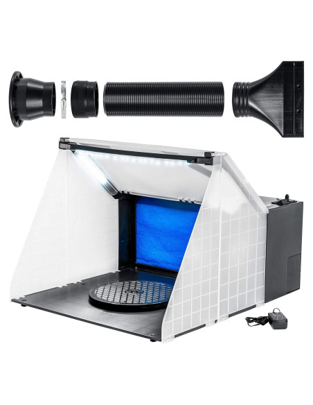 Cabina de Aerógrafo Master Airbrush Portátil con LED 41x48cm