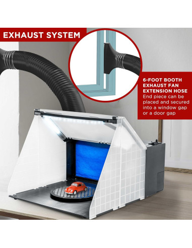 Cabina de Aerógrafo Master Airbrush Portátil con LED 41x48cm