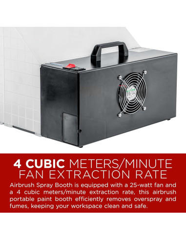 Cabina de Aerógrafo Master Airbrush Portátil con LED 41x48cm