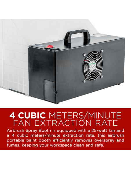 Cabina de Aerógrafo Master Airbrush Portátil con LED 41x48cm