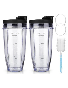 Kit de Tazas de Licuadora Ninja 24 oz con Tapas Revorit
