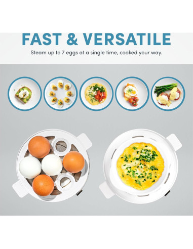 Cocedor de Huevos Eléctrico Aroma AEB-807 XL para 7 Huevos