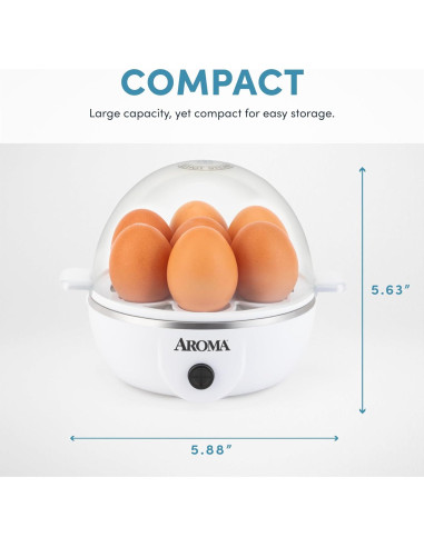 Cocedor de Huevos Eléctrico Aroma AEB-807 XL para 7 Huevos