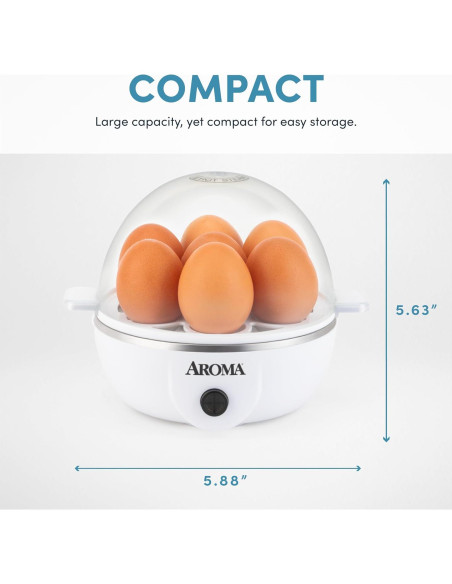 Cocedor de Huevos Eléctrico Aroma AEB-807 XL para 7 Huevos