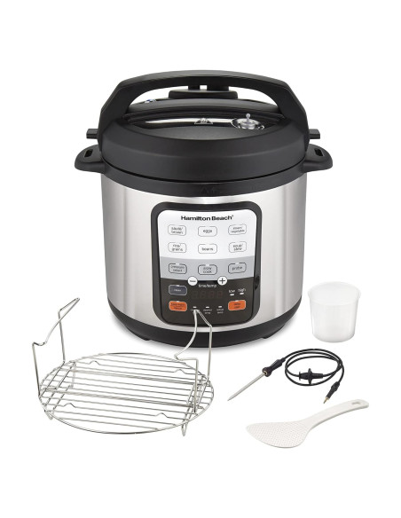 Olla de presión eléctrica Hamilton Beach 6 en 1 5.68L