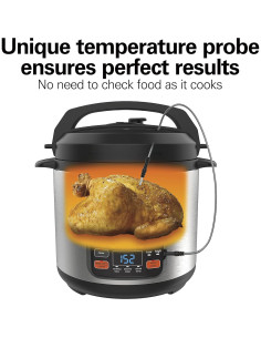 Olla de presión eléctrica Hamilton Beach 6 en 1 5.68L 2