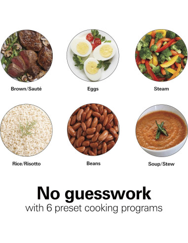 Olla de presión eléctrica Hamilton Beach 6 en 1 5.68L