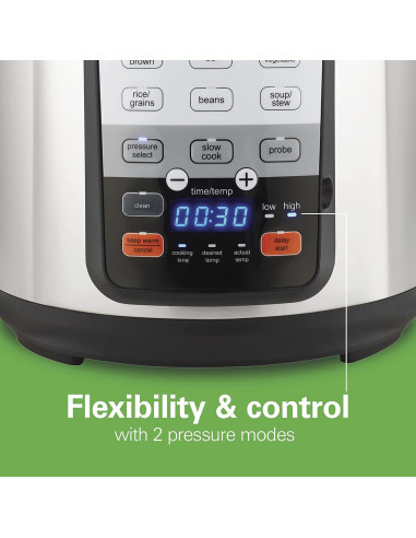 Olla de presión eléctrica Hamilton Beach 6 en 1 5.68L