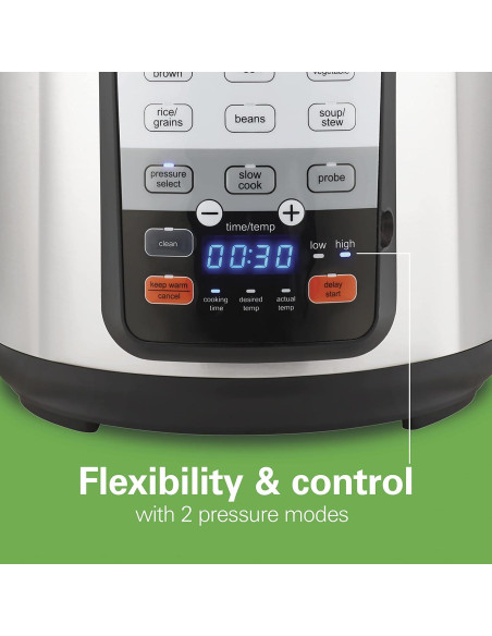 Olla de presión eléctrica Hamilton Beach 6 en 1 5.68L