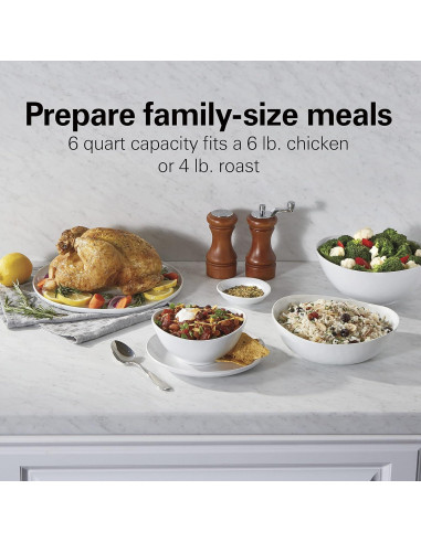 Olla de presión eléctrica Hamilton Beach 6 en 1 5.68L