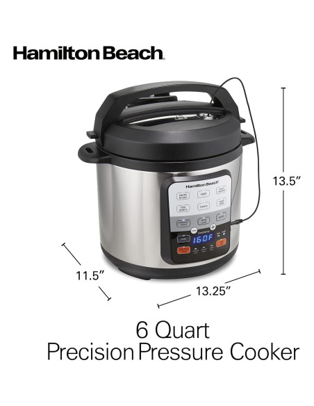 Olla de presión eléctrica Hamilton Beach 6 en 1 5.68L
