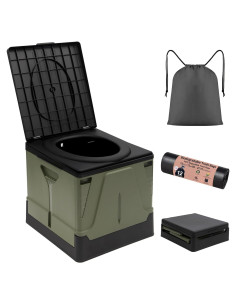 Inodoro Portátil ARCITON Plegable 38x36 cm Verde