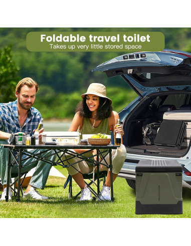 Inodoro Portátil ARCITON Plegable 38x36 cm Verde
