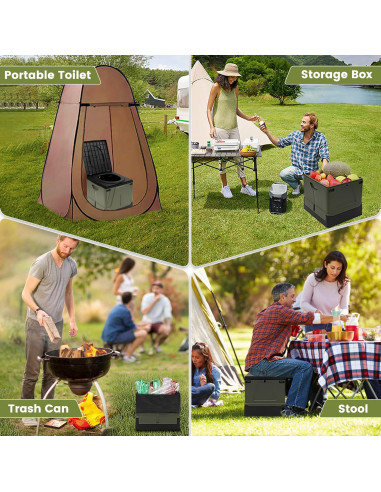 Inodoro Portátil ARCITON Plegable 38x36 cm Verde