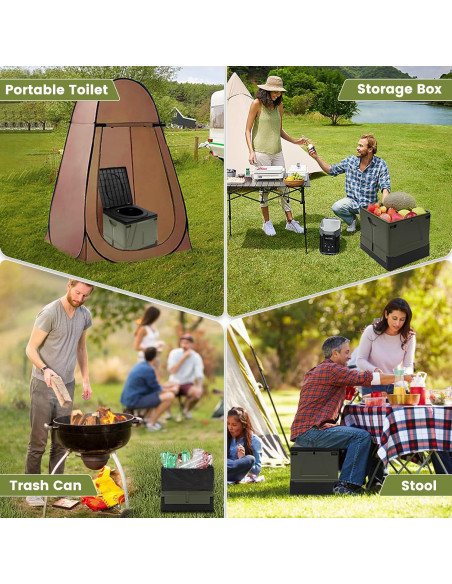 Inodoro Portátil ARCITON Plegable 38x36 cm Verde