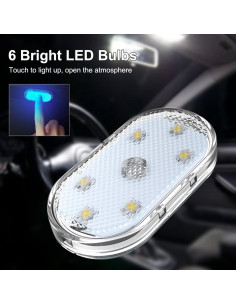 Luces LED Inalámbricas TEKSHINNY para Automóvil Interior 7 Colores 2