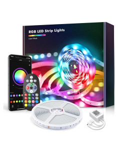 Fussion Tira LED 30,48 m RGB con Control Remoto y APP